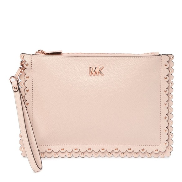 Michael Kors Scallop Leather Clutch / Wristlet - Picture 1 of 7